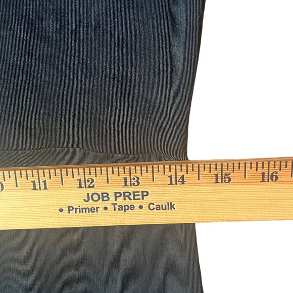 BCBG MaxAzria Plunge V-Neck Maxi Dress Jersey Stretch Solid Blue Size Large L - Picture 11 of 12